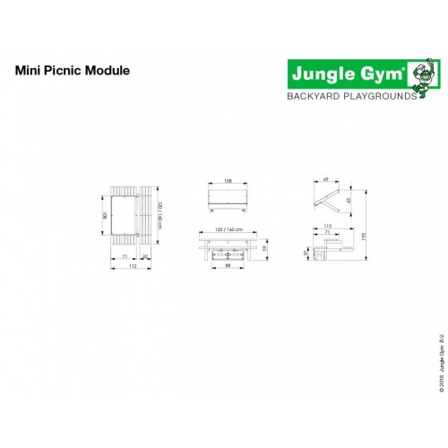 Mini Picnic Modul 120 - Dimenzija Mini Picnic Modul 120 - Dimenzija