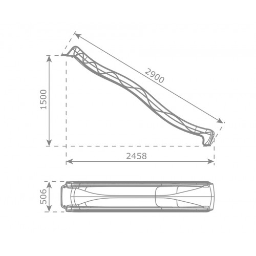 Tobogan Tsuri 290 cm – sivi